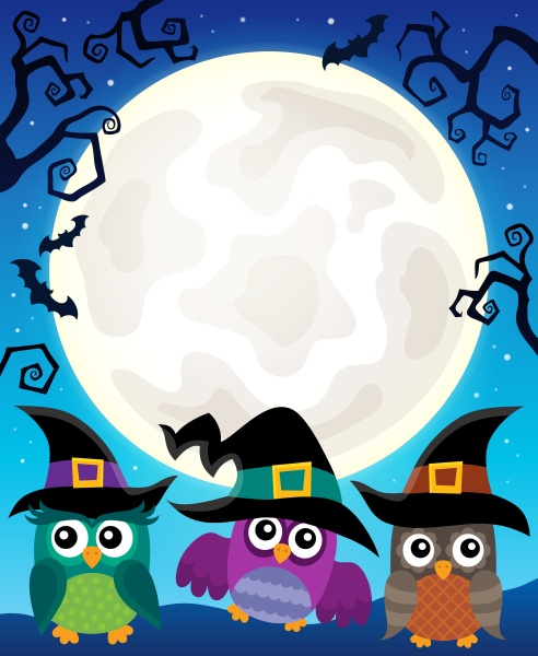 halloween image with owls theme 4
