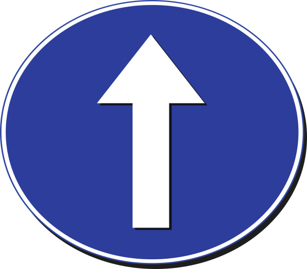 road sign mandatory direction - Royalty free photo #23828972 ...