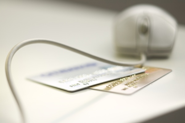 computer mouse and credit cards