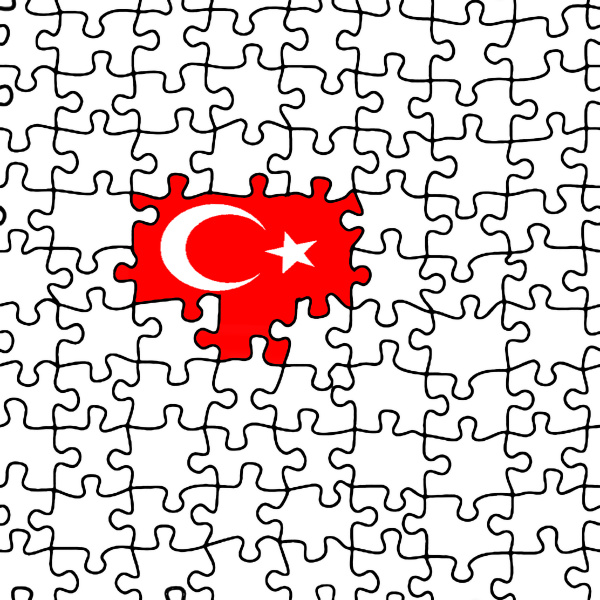 turkic flag appears in a puzzle