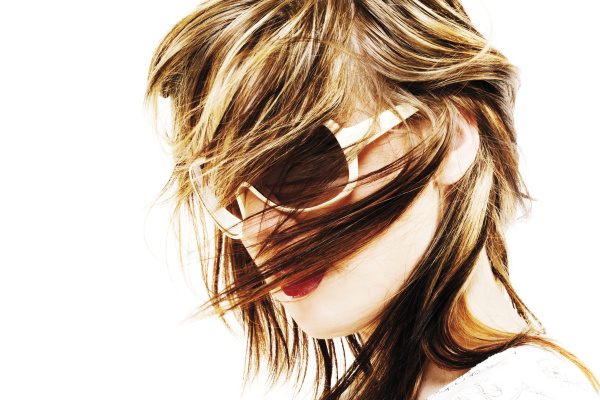 young woman with sunglasses in the