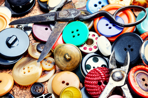 background of sewing buttons