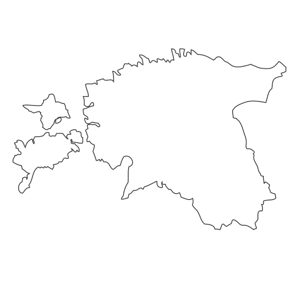 outline map of estonia
