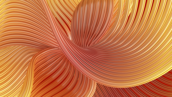 abstract swirling waves 3d rendering