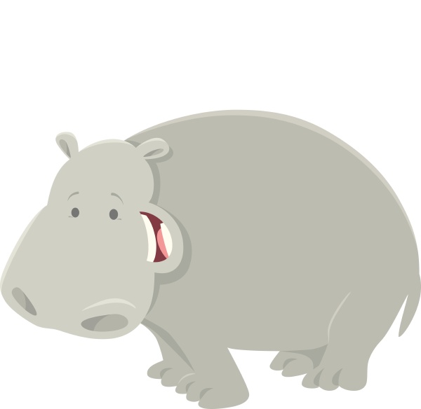funny cartoon hippopotamus animal character - Royalty free photo #24991248  | PantherMedia Stock Agency