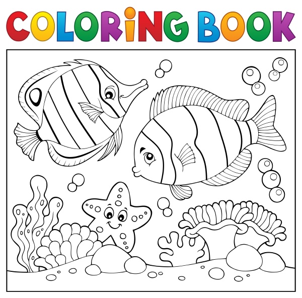 Coloring book sea life theme 4 - Stock image #25739858 | PantherMedia ...