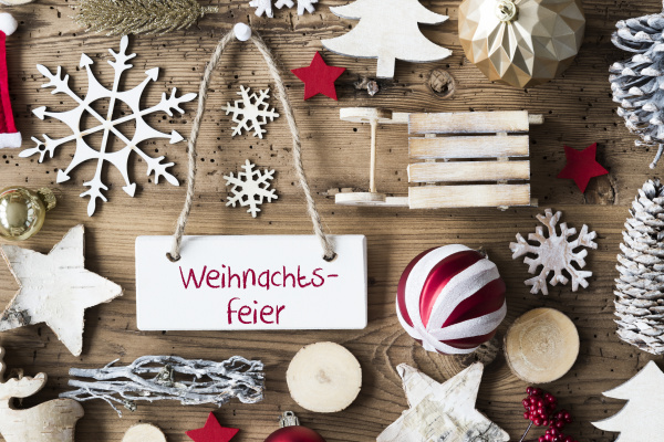 rustic flat lay weihnachtsfeier means