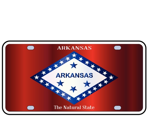 arkansas state license plate flag