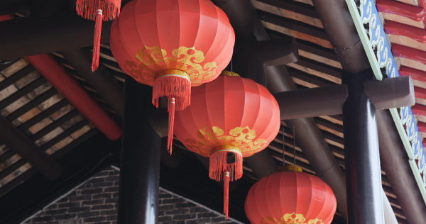chinese lantern hanging at outdoor