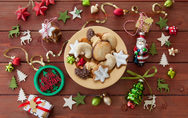 cookies and decorations for christmas