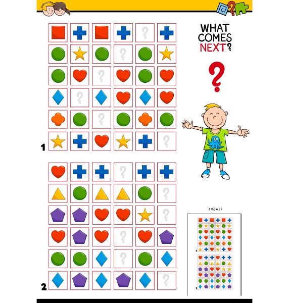 fill the pattern educational game for