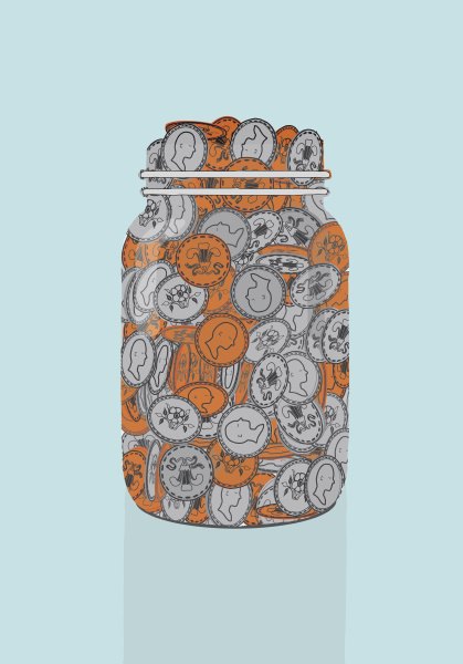 jar full of coins