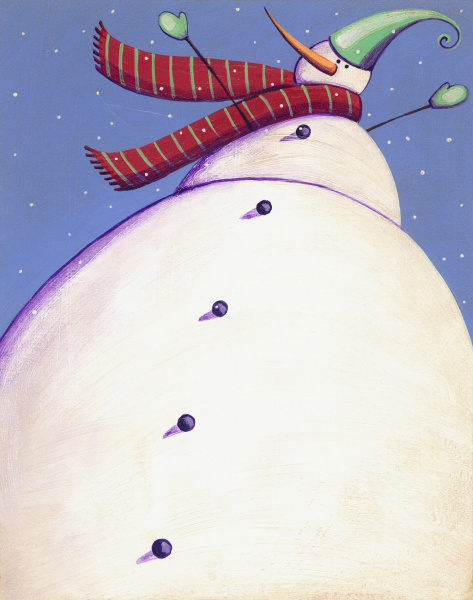 low angle view of tall snowman
