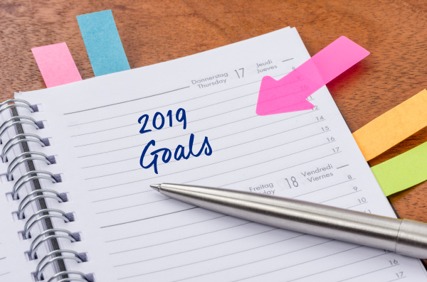 daily planner with the entry 2019