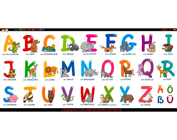 german alphabet with cartoon animals set - Stock Photo #26071801 ...