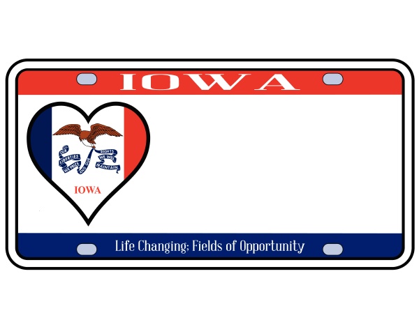 iowa state license plate