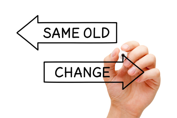 same old or change arrows concept