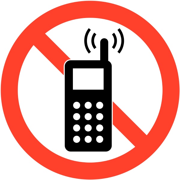 no cell phones or radio transmitters