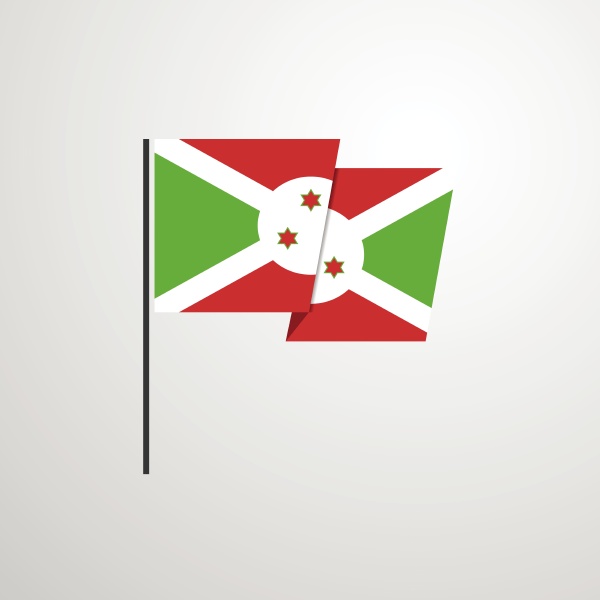 burundi waving flag design vector