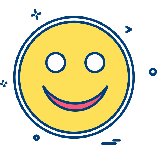 happy emoji icon design vector