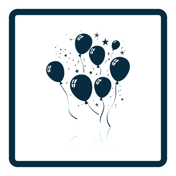 party balloons and stars icon