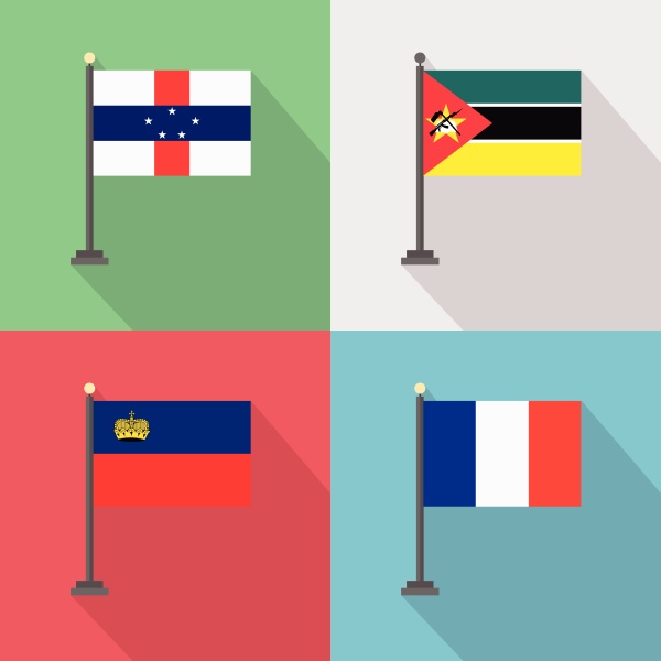 world country flags design vector