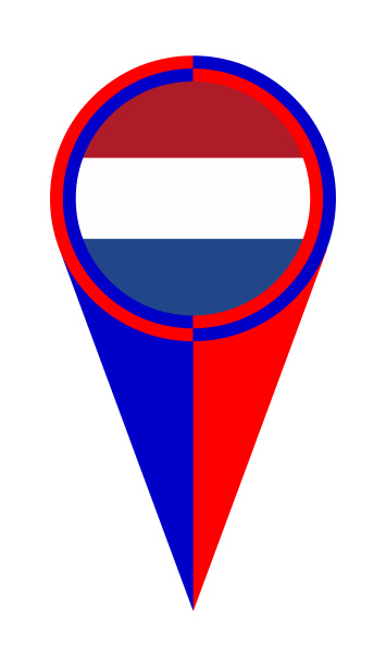 netherlands map pointer location flag