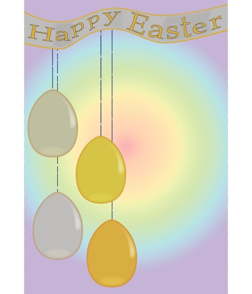 gold and silver easter eggs