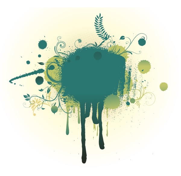 vector illustration of grunge floral background