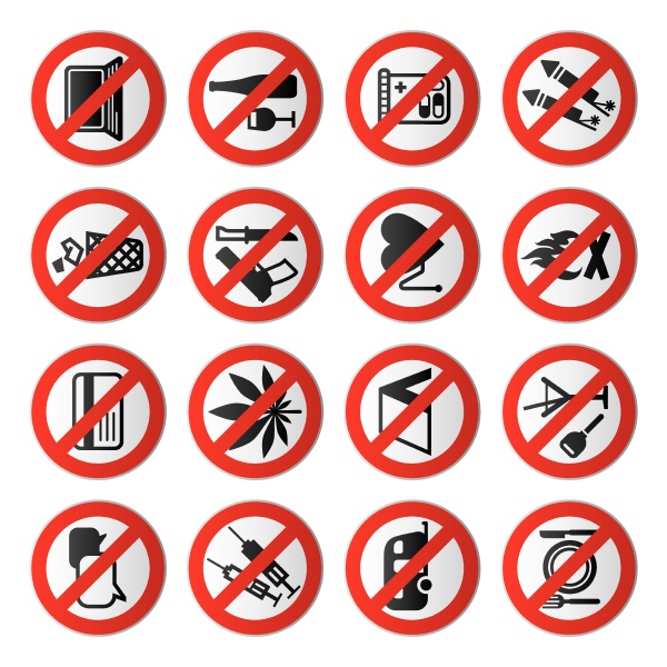 Prohibited Symbols - Stock Photo #26498441 