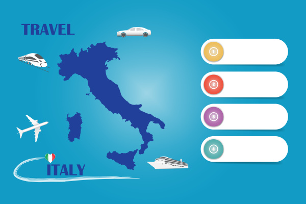 travel italy template vector
