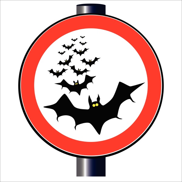bats traffic sign