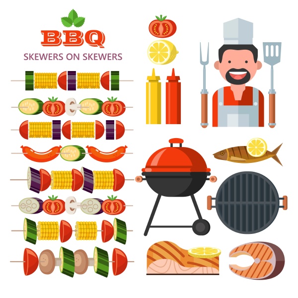barbecue grill emblem