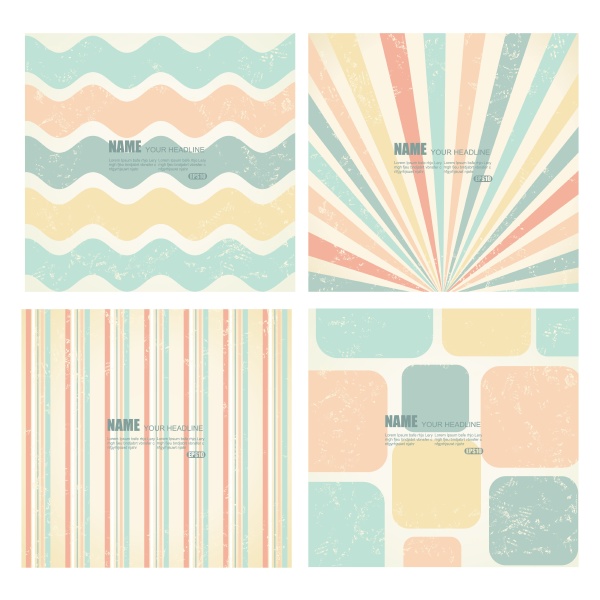 collection of vector backgrounds in retro