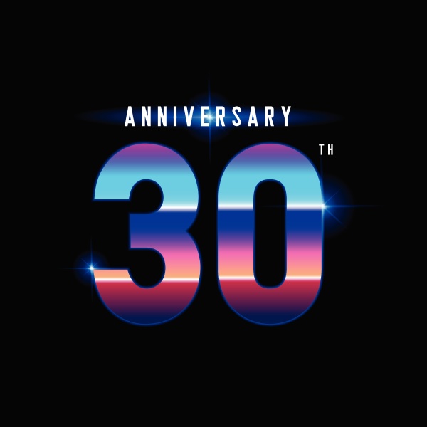30 years anniversary celebration logotype