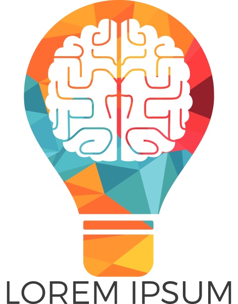 bulb and brain logo design