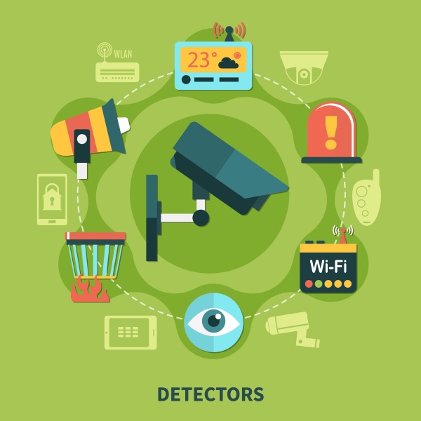 detectors for home security round composition