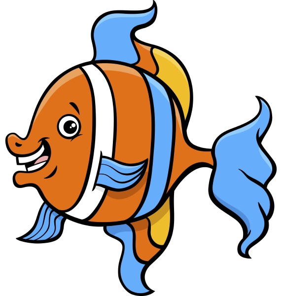 Tropical Fish Cartoon Character Illustration - Stock Image #27251462 