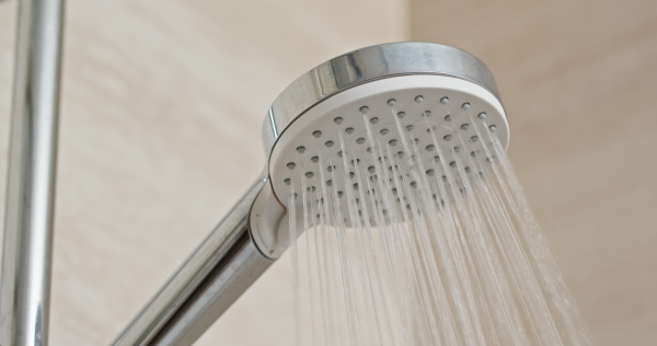 water flow in the shower head