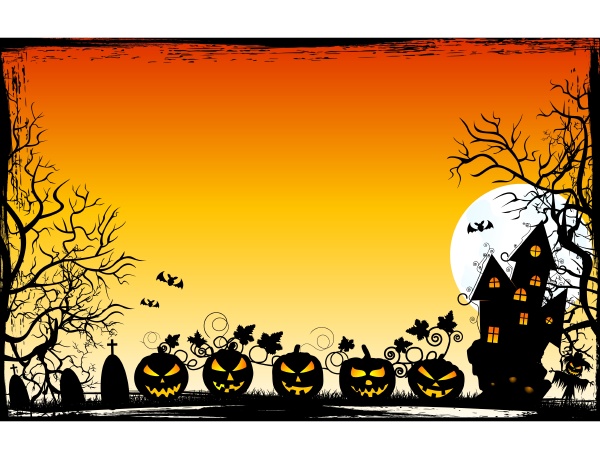halloween scary pumpkins on the eve