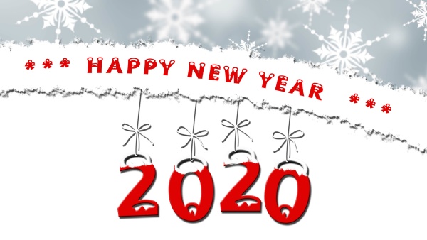 year change to 2020 snowflakes