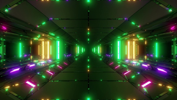 futuristic sci fi space tunnel corridor