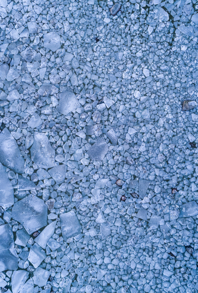 abstract aerial view of the frozen