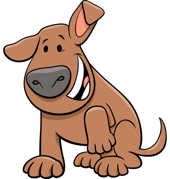 cartoon puppy or dog comic animal character - Royalty free image ...