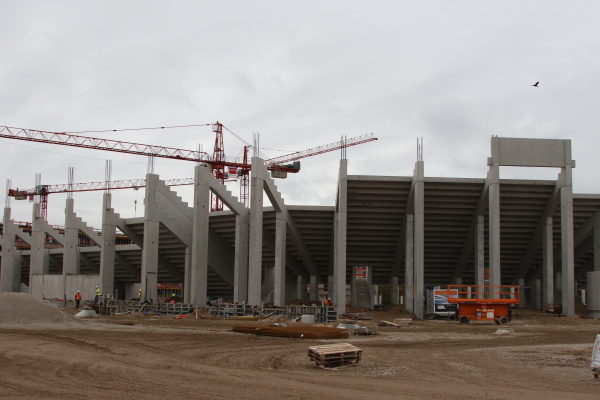 construction phase of new stadium sc