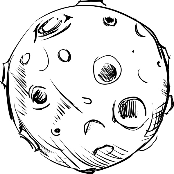 moon drawing illustration vector