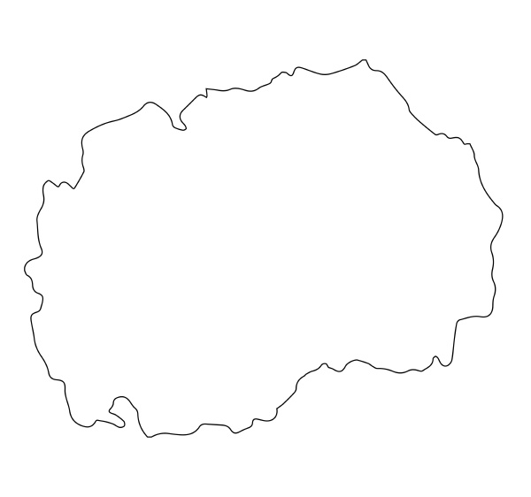macedonia republic map outline