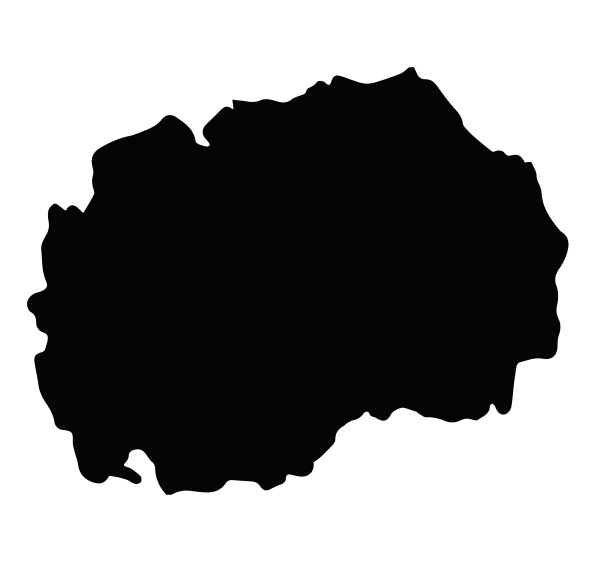 macedonia republic map silhouette