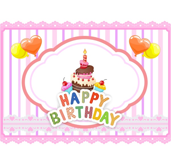 birthday background with birthday cake