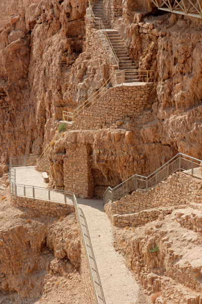 masada ruins walkway israel